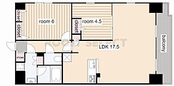 プレサンスロジェ泉 2LDKの間取図画像