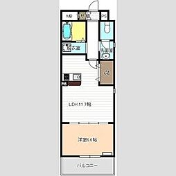 ディスパシオ 1LDKの間取図画像