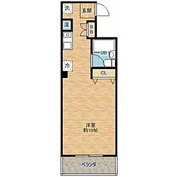 メイブン栄ビル ワンルームの間取図画像