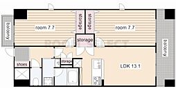 フォレスト白鳥 2LDKの間取図画像