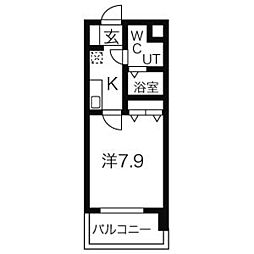 Mステージ栄 1Kの間取図画像