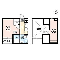 ブロード5 1Kの間取図画像