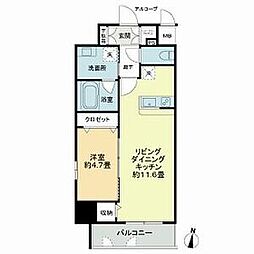 プレイス白壁 1LDKの間取図画像