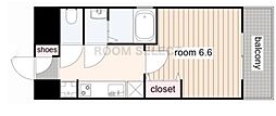 SEASONFLATSCHIKUSA 1Kの間取図画像
