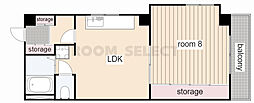 新晃ビル 1LDKの間取図画像