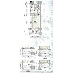 プレサンス桜通り葵 1Kの間取図画像
