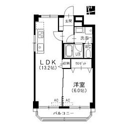 ハイライク栄ハイツ 1LDKの間取図画像