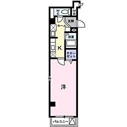 フィオーレMJ 1Kの間取図画像