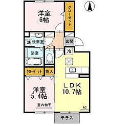 グランメゾン 2LDKの間取図画像