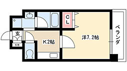 アーデン上社 1Kの間取図画像