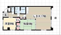 アイリス松井 2LDKの間取図画像