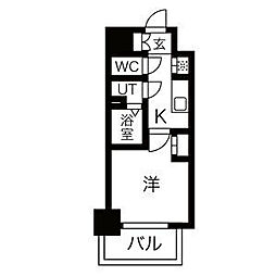 エステート金山 1Kの間取図画像