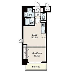 プラチナム 1LDKの間取図画像