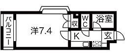 シテイライフ覚王山 1Kの間取図画像