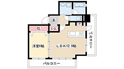 メルカーサ泉 1LDKの間取図画像