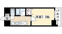 リヴェール白壁 1Kの間取図画像