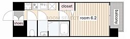 プレサンスザ大須観音 1Kの間取図画像