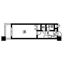 TKビル 1Kの間取図画像