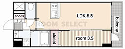 ファステート東別院シュプール 1LDKの間取図画像