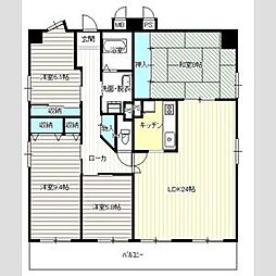 グランドハイツK.I 4LDKの間取図画像