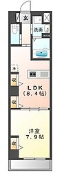 UnivalyMEIEKIST 1LDKの間取図画像