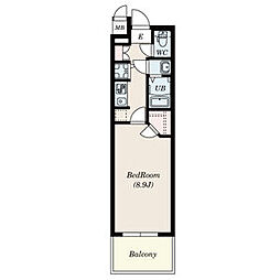 S-RESIDENCE本郷2 1Kの間取図画像