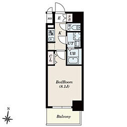 S-RESIDENCE堀田North2 1Kの間取図画像