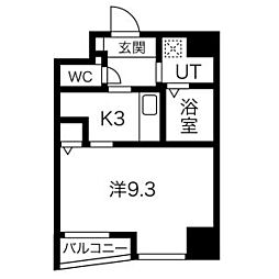 ルシャンパーニュ 1Kの間取図画像