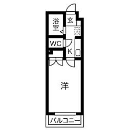 タウンライフ星ケ丘 1Kの間取図画像
