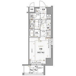 エスリード名古屋東別院 1Kの間取図画像