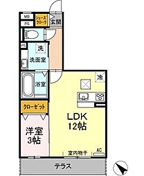 グランドール千種 1LDKの間取図画像