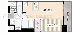 プレサンス葵デュリス 1LDKの間取図画像