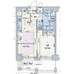 プレサンス泉シティアーク 1LDKの間取図画像