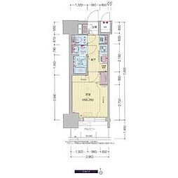 プレサンス新栄ユリシス 1Kの間取図画像