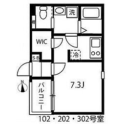 ハーモニーテラス波寄町II 2階