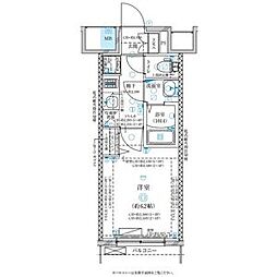 ディアレイシャス名古屋太閤通2 1Kの間取図画像