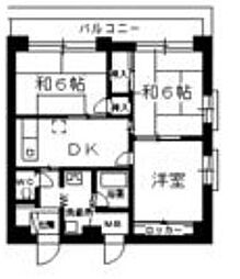 栄スカイタウン 3DKの間取図画像