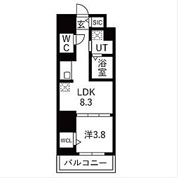 ザ・レジデンスパーク栄 1LDKの間取図画像