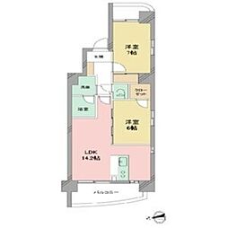 さくらヒルズフジミ 2LDKの間取図画像
