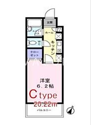 マーガレットハイツII 2階1Kの間取り