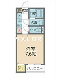 カインドネス小田急相模原V 3階1Kの間取り