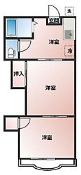 コウシャトー 2Kの間取図画像