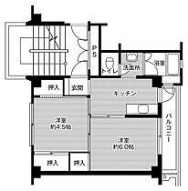 ビレッジハウス臼田2号棟 0208 ｜ 長野県佐久市臼田1206（賃貸マンション2K・2階・33.51㎡） その2