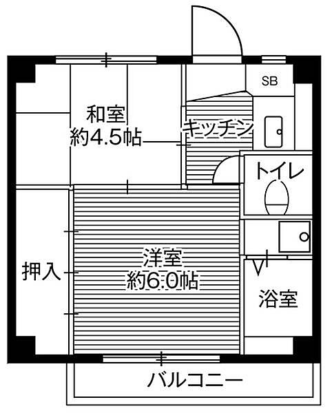 ビレッジハウス公郷4号棟 0307｜神奈川県横須賀市公郷町６丁目(賃貸マンション2K・3階・28.98㎡)の写真 その2