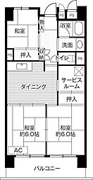 ビレッジハウス成田吾妻タワー 3SDKの間取図画像