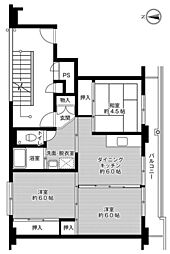 ビレッジハウス相野3棟 3DKの間取図画像