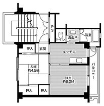 ビレッジハウス大桑原1号棟 0205 ｜ 福島県須賀川市大桑原地山1（賃貸マンション2K・2階・33.54㎡） その2