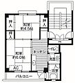 ビレッジハウス関ヶ丘第二2号棟1階3.3万円