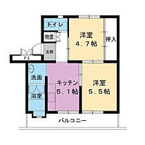 3階 / 2DK / 38.46㎡