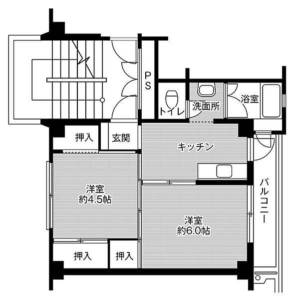 ビレッジハウス北条第三1号棟 0305｜兵庫県加西市北条町北条(賃貸マンション2K・3階・33.54㎡)の写真 その2